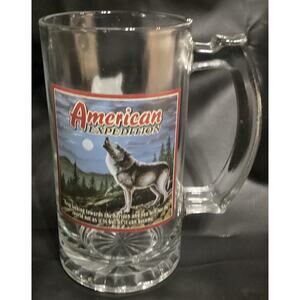AMERICAN EXPEDITION WILDLIFE The Gray Wolf Glass Beer Mug